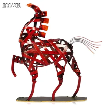 

Tooarts Cool Metal Sculpture Metal weaving house Home Furnishing Articles Handicrafts Escultura Home Art Decoration