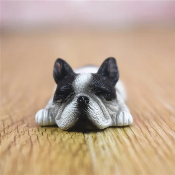 French Bull Dog Sleeping Lazy Pets Fridge Magnets PVC Figures Toys Car Home Office Decoration Gifts - W 17