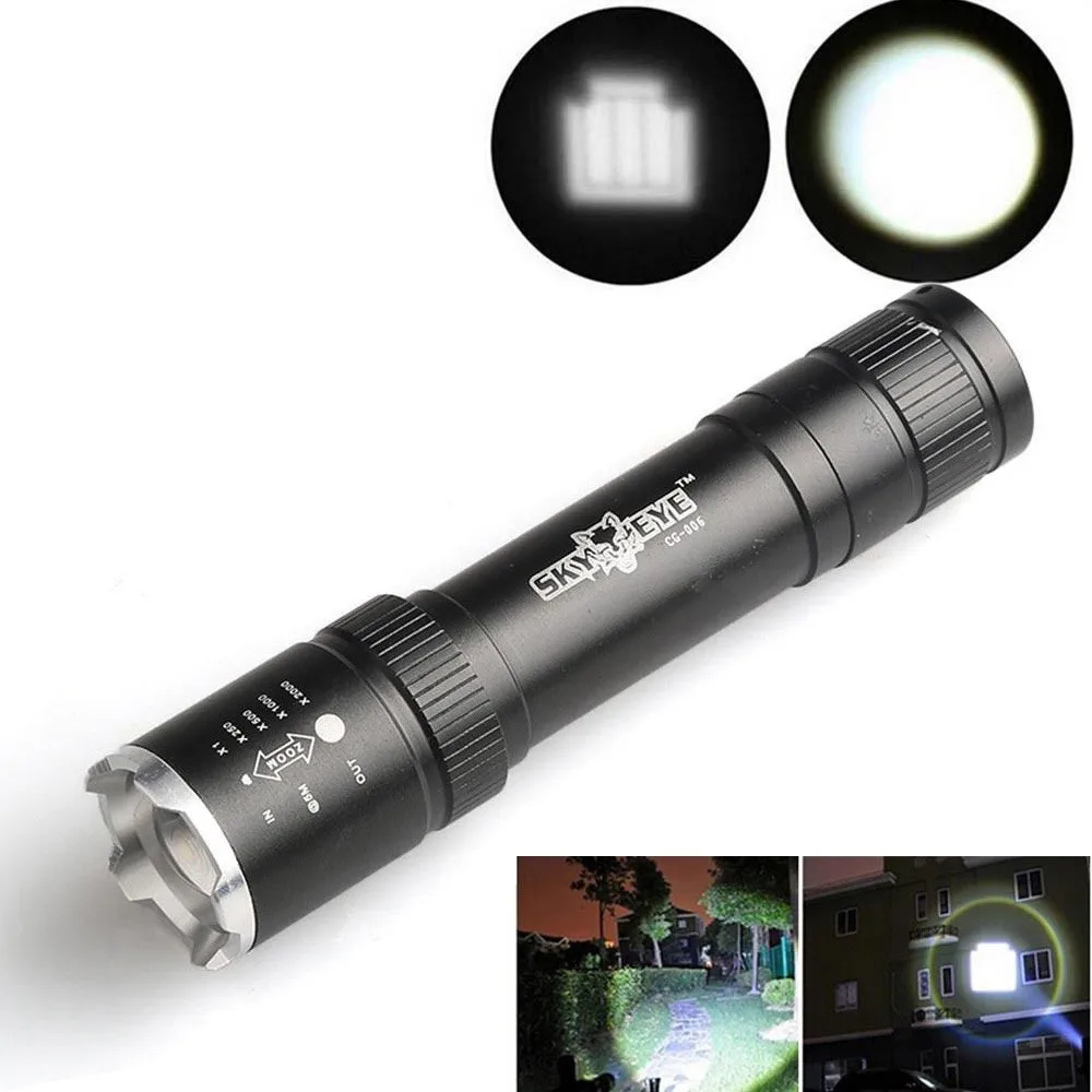 

Powerful 2500 Lumens Zoomable Q5 LED 18650 Flashlight Torch Lamp LED Torch Flashlight Latarka Handheld Linterna Lanterna Power