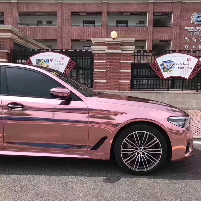 TSAUTOP 1 52x18 м розовое золото Высокая растяжимое зеркало хром автомобильный виток