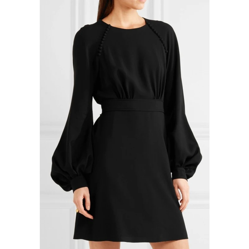 

New Fashion 2017 Designer Dress Women's Lantern Sleeve Brief Dress Plus size S-XXXL