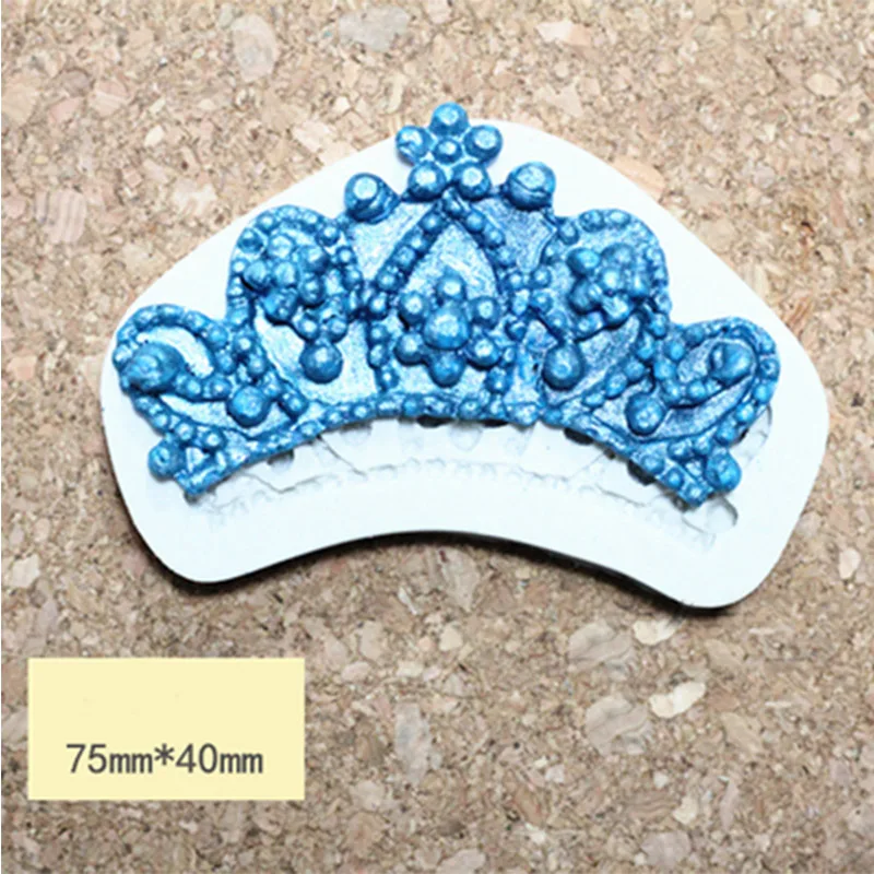 Silicone Mold fondant mould Crown sugar cake 2D beautiful Princess Crown candy mold font b food