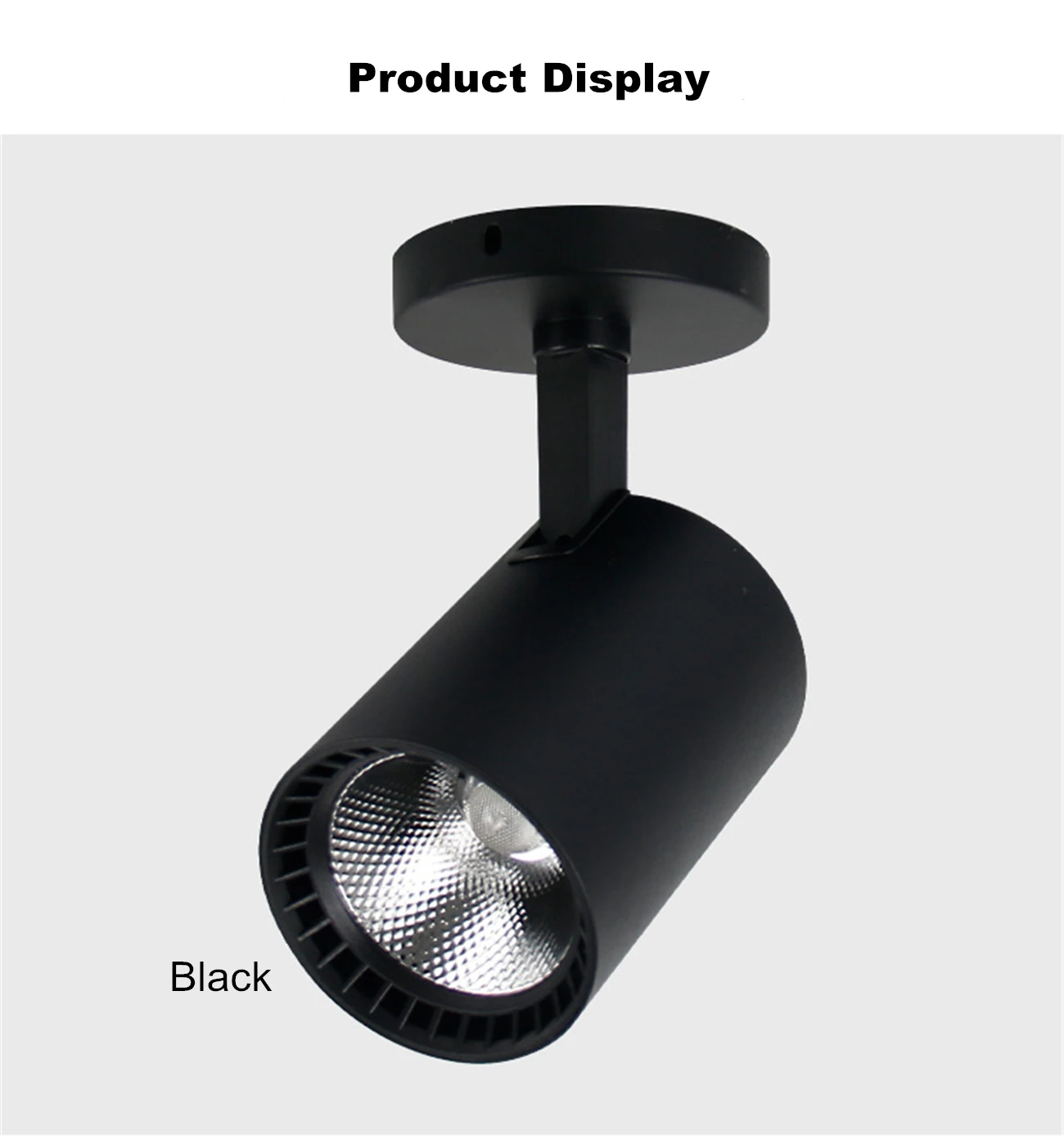 Emissor de Luz Diodo Spotlight Superfície Instalação Ac220v 10 w 15 20 30 Loja Roupas Casa Fundo Tubo Parede Salão Exposição Cob 6 Holofotes de LED