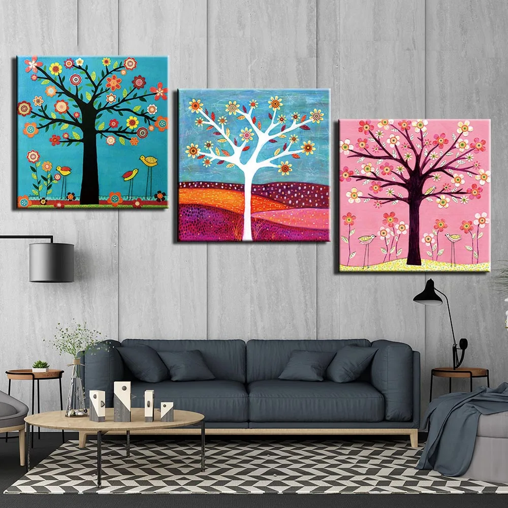 

Abstract tree 3 pieces Popular Pictures Canvas Painting Wall Art Pictures Posters And Prints Pictures for Living Room