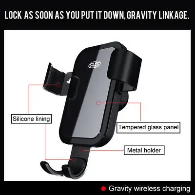 Air Vent Mount Gravity Беспроводное зарядное устройство для телефона держатель для Subaru Forester 19-20