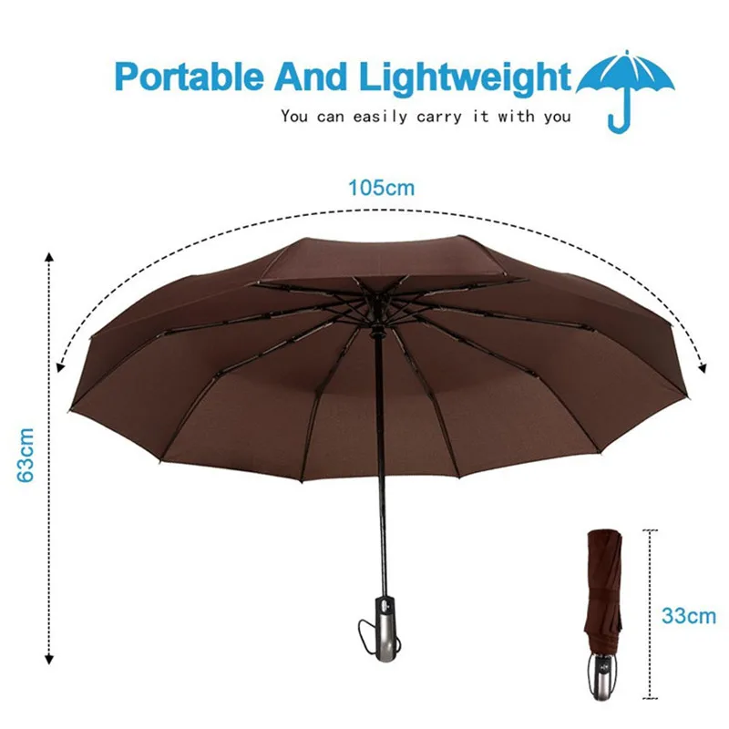 DMBRELLA ветрозащитный дорожный автоматический зонт 10 ребер компактный большой бизнес полностью автоматический зонт мужской складной зонт DM006