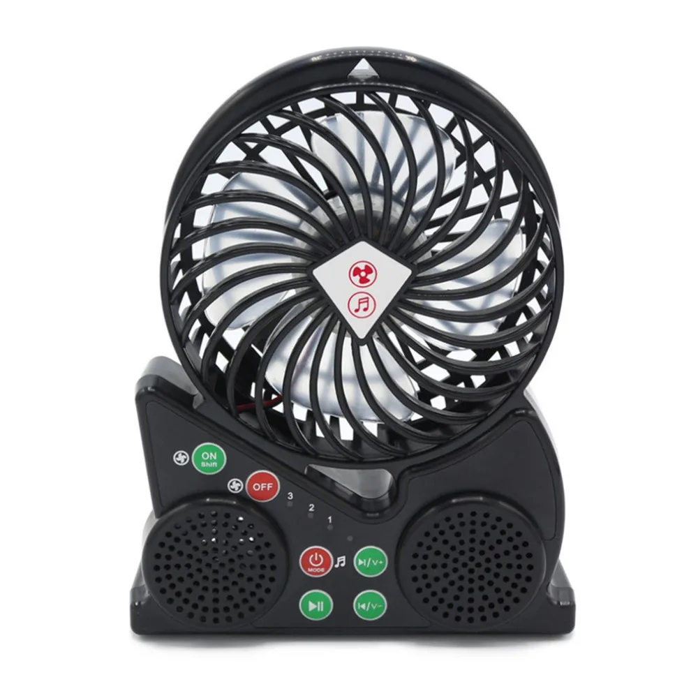 

USB Rechargeable Cooling Desk Fan Portable Size Table Electric Fan Home Office Bluetooth Air Condition Fan Cooling Desk Fan