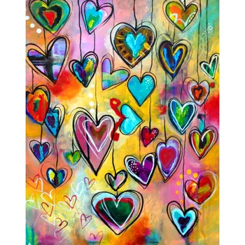 

Full round Diamond 5D DIY Diamond Painting "Love Heart" 3D Embroidery Cross Stitch Mosaic Painting Home Decor