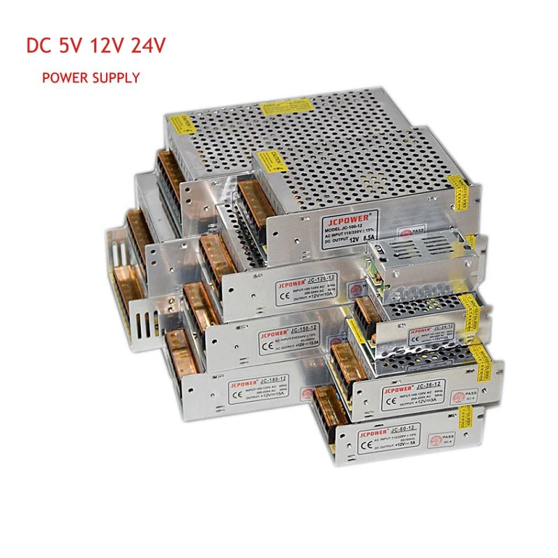 

Power Supply DC5V 12V 24V 2A 3A 5A 12A 15A 20A 30A 40A Lighting Transformer For LED Strip Light Switching Power Adapter Driver