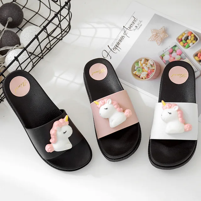

Unicorn Shoes Girls Flip Flops Kids Slippers Children Barefoot Shoes Kids Beach Shoes Girl Water Shoes Swimming Summer 36-40