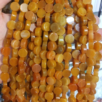 

Natural stone beads round yellow jades beads jewelry DIY supplies bracelet accessories 15 inch size 10 * 10 mm