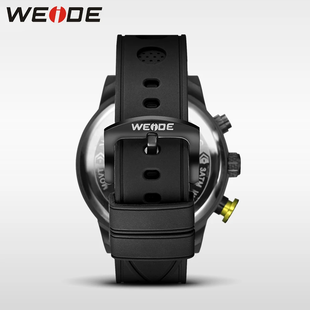 WEIDE luxury Genuine silicon watch quartz men sports Waterproof watch Steampunk Electronics wrist watches Analog Clock Man Jung
