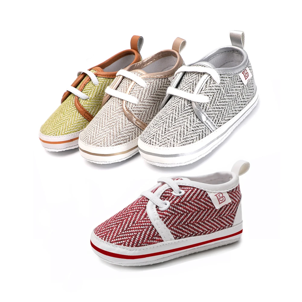 Baby Moccasins Solid Hemp Baby Shoes T tied Casual Shoes