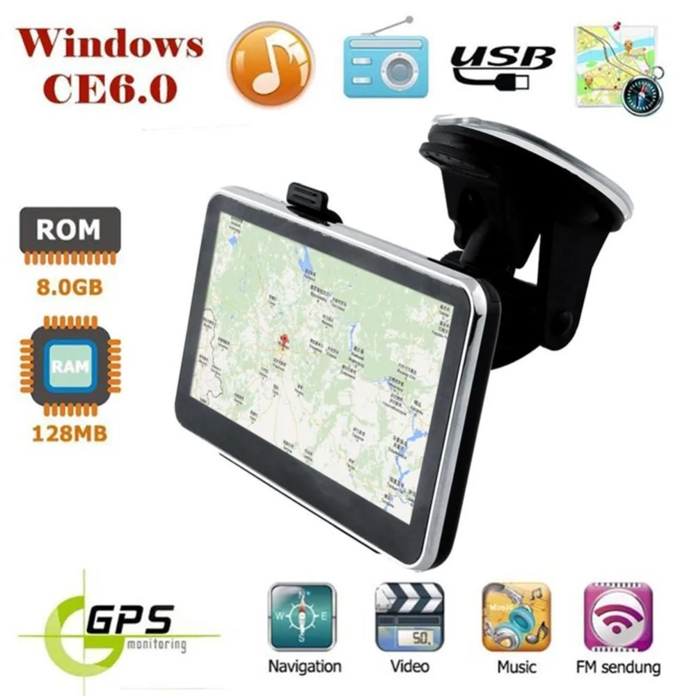 

4 inch TFT-LCD Touch Screen Car GPS Navigation Navigator 800M/Bluetooth/AV-IN/8GB/256M Maps For Europe North America Russia