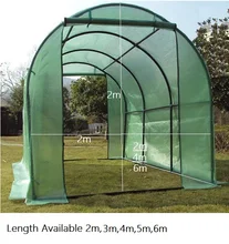 Walk-in Grow arc with Tubular Steel Frame and Reinforced Plastic Cover(Polyethylene), Cold Frame Greenhouse, Brackets Hardware