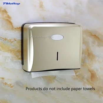 

278x211x80mm Hand Multifold Paper Towel Holder Bathroom Wall Mounted Kitchen Holder For Paper Dispenser Key Open Tissue Gold