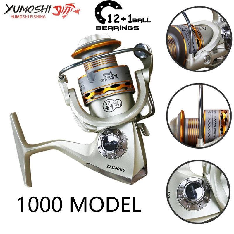 AYumoshi 1000 7000 12 + 1BB 5 5: 1 фидерная Рыболовная катушка карп рыболовные катушки литье