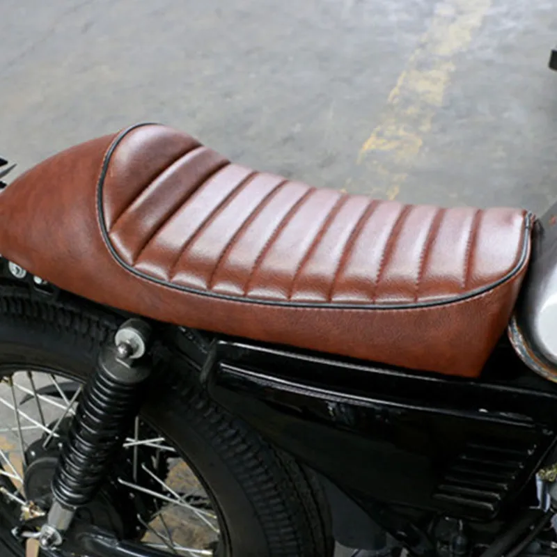 Motorcycle Vintage Flat Brat/ Hump Saddle Cafe Racer Seat Cushion For BMW R50 60 70 Kawasaki KZ Suzuki GT125 GS500E Honda CB CL|Сиденья и