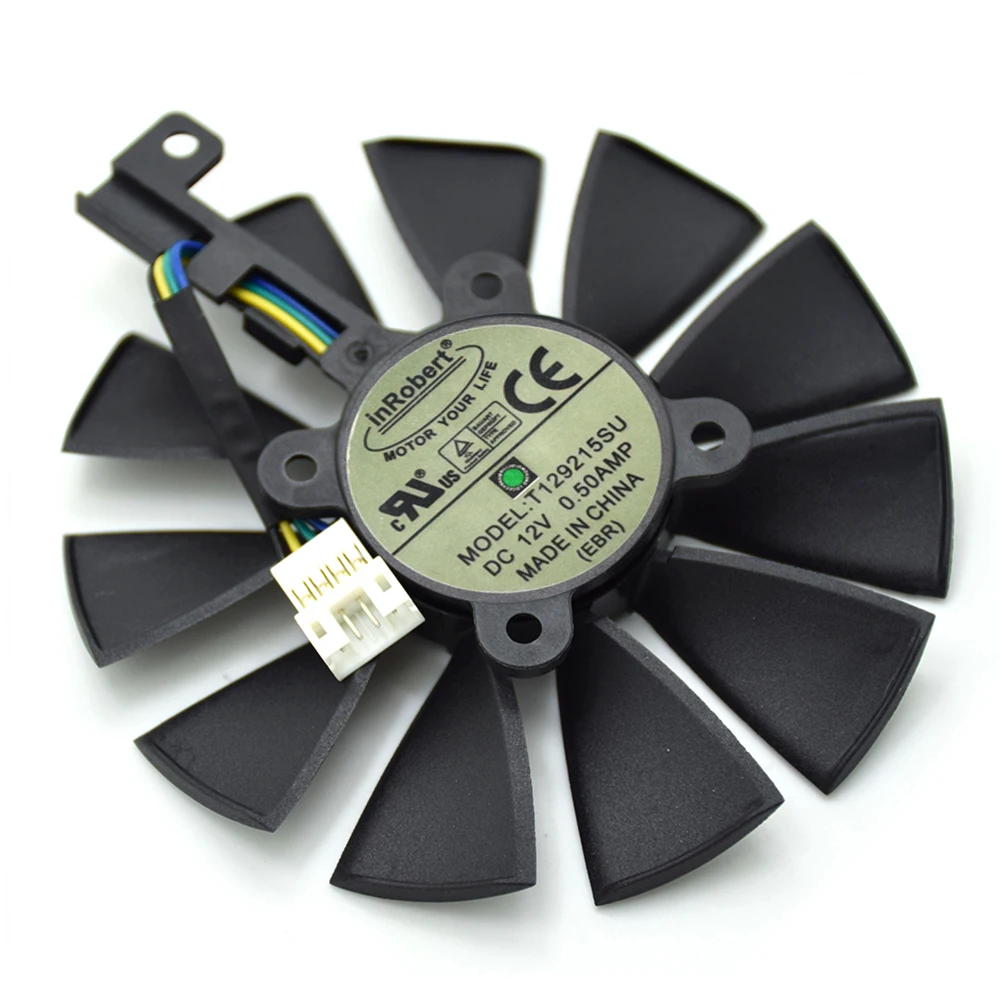 Вентилятор охлаждения Everflow 87 мм T129215SU 4Pin для GTX 980Ti R9 390X 390 1050 1060 1080 1070 RX 480 470 кулер