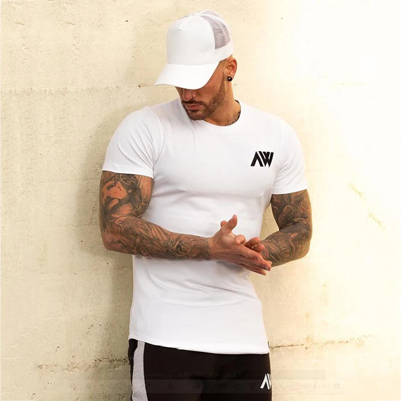 Tights short Sleeves T Shirt Men (11)