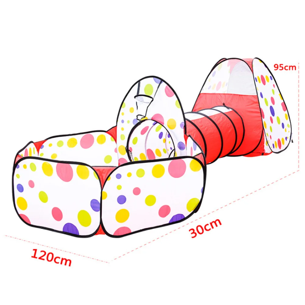 Детские палатки дети ползают туннель играть палатки 3 в 1 дом шариками детский бассейн для Игрушечный шар для детей Бассейн