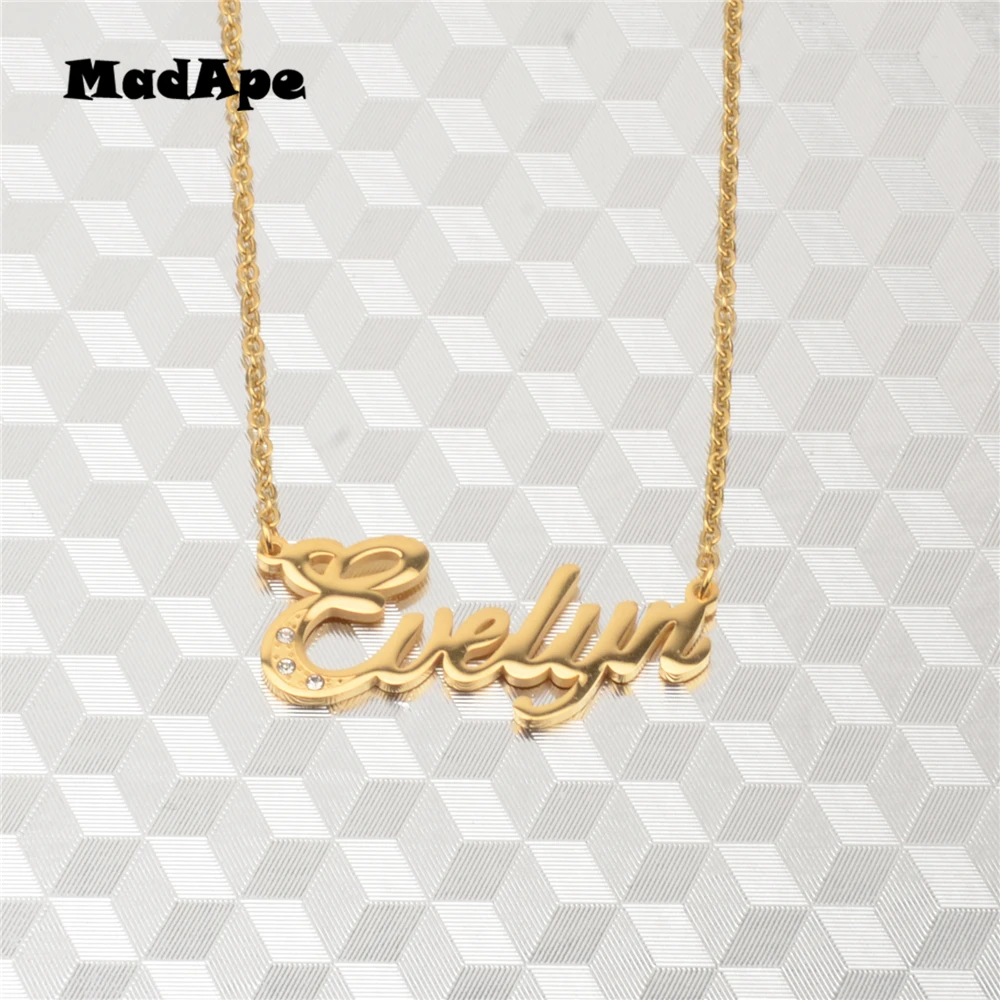 MadApe 2019 модная цепочка с подвеской золотого цвета из нержавеющей стали буквами