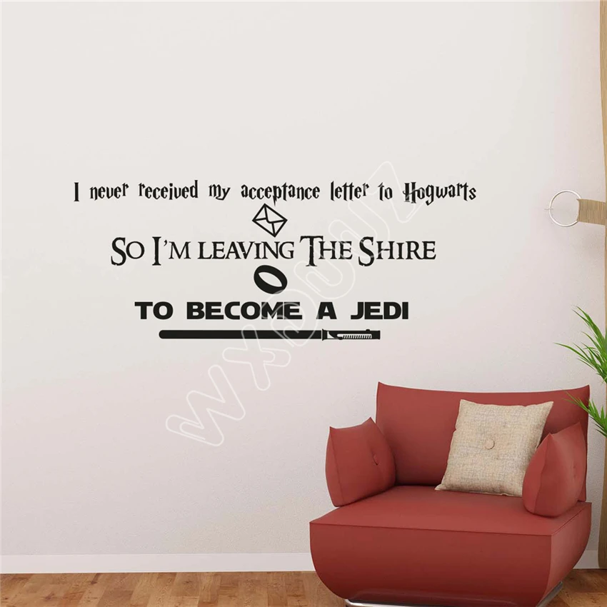 

WXDUUZ Star Wars Lord Of The Rings Quote Wall Decal Vinyl Sticker Art Wall Sticker Home Decor living room B250