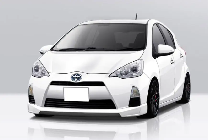 FRP передняя губа для Toyota Prius C NHP10 AQUA 2011,12~ JP стиль стекло волокно передняя губа тела комплект тюнинг отделка для Prius C Racing