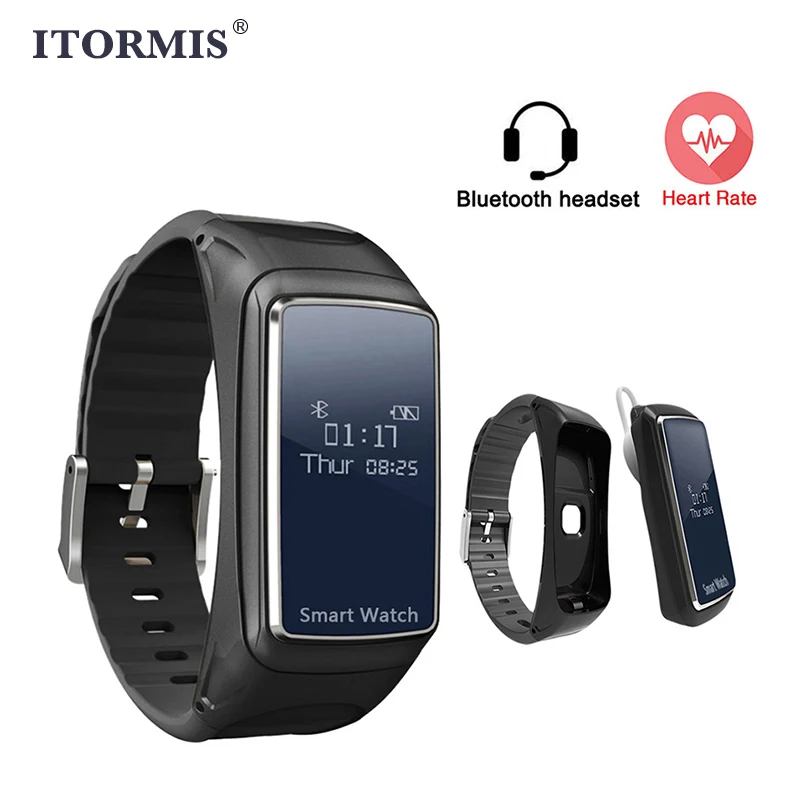 

ITORMIS Talk Band Smart TalkBand Bracelet Smart Wristband Bluetooth Headphone Wireless Calling PK Huaweis B3 B5 for Android IOS