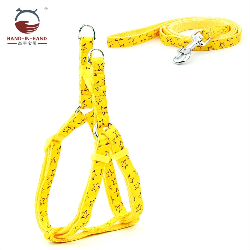 

Dog Cat Harness Leash Puppy Small Medium Large Dog Pet Stars Print Harness and Leash