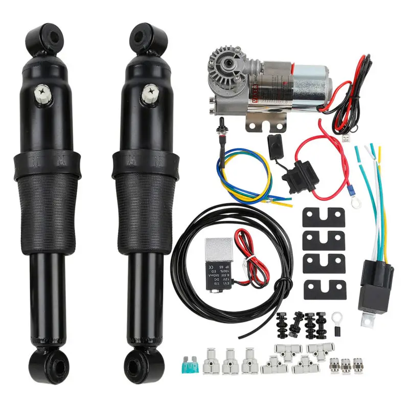 TCMT Rear Air Ride Suspension For Harley Touring Road King Electra Street Tour Glide 1994 2018