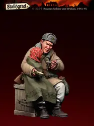 Сборки модель комплект 1/35 русский зимний солдат и висячей строки детей рисунок исторические Второй мировой войны Смола Модель