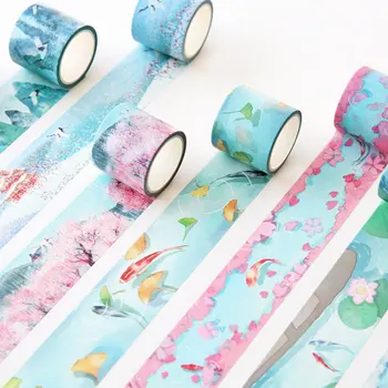 

1 pcs Classical Chinese colorful 3.7cm X 6m washi tape children diy Diary decor masking tape kawaii stationery scrapbooking tool