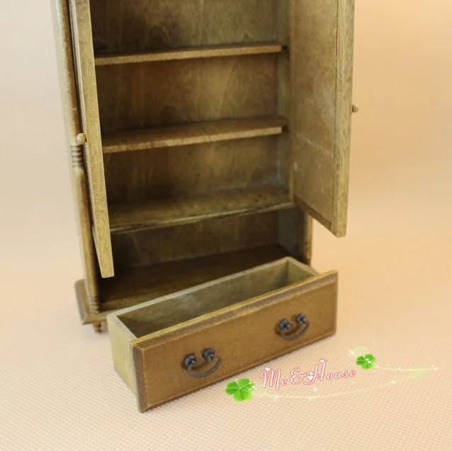 مصغرة بيت الدمية مصغرة الأثاث الاكسسوارات النمط الصيني الطازجة خزانة تعمل جيدا