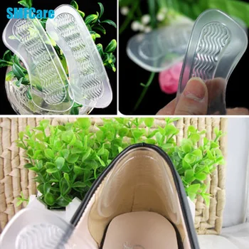 

4Pcs Rearfoot Invisible Silica Gel Anti-Slip High Heel Shoes Cushions Gel Heel Back liner Silicone Insoles Foot Car D0208