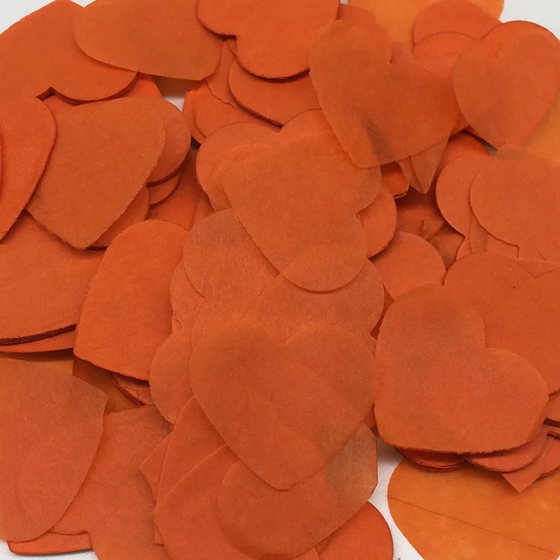 10 г/упак. 2,5 см разноцветная в форме сердца персиковая конфетти тканевая бумага для свадебного украшения стола День Рождения Декоративные 62468 - Цвет: M