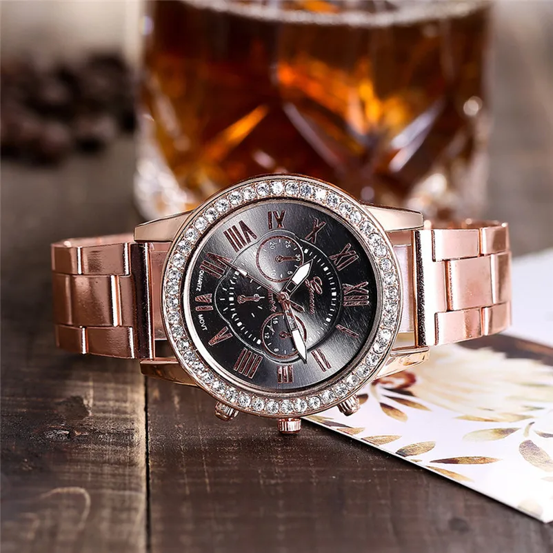 Women watches top brand luxury ladies dress Fashion Simple Watch Steel Strip Watch Women Mechanical Gear Watch Reloj J06#N (12)