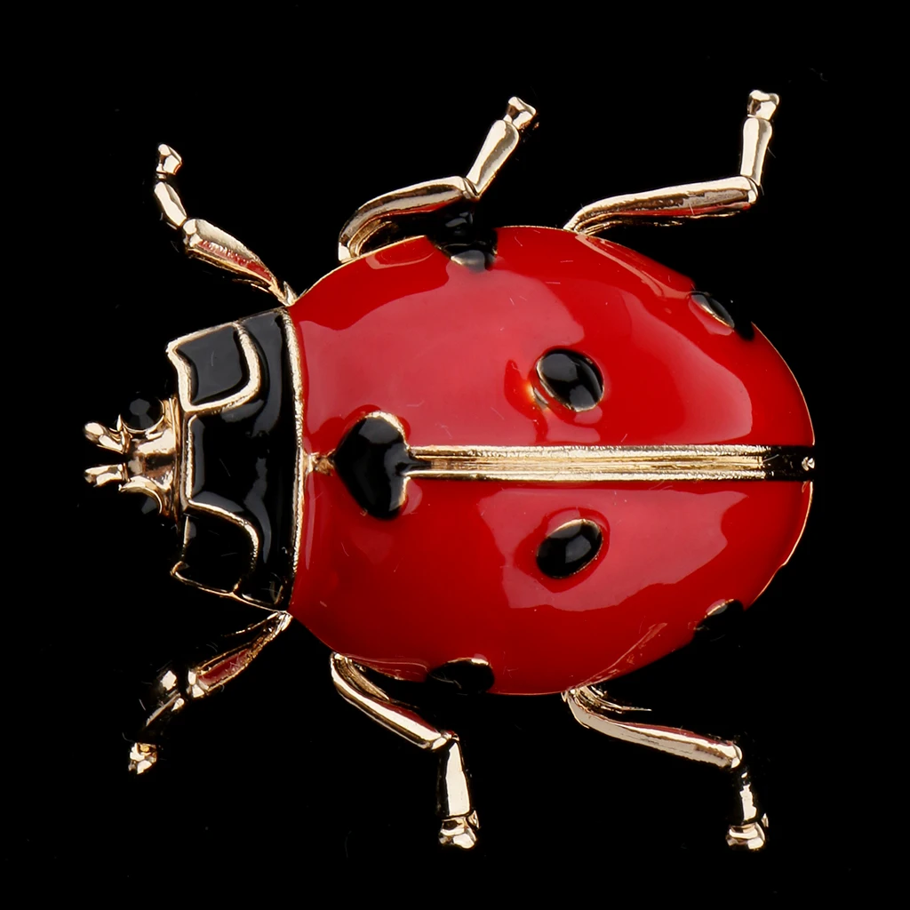 2pcs Enamel Ladybird Bug Insect Brooch Pin Womens Mens Costume Jewellery Lovely Accessories