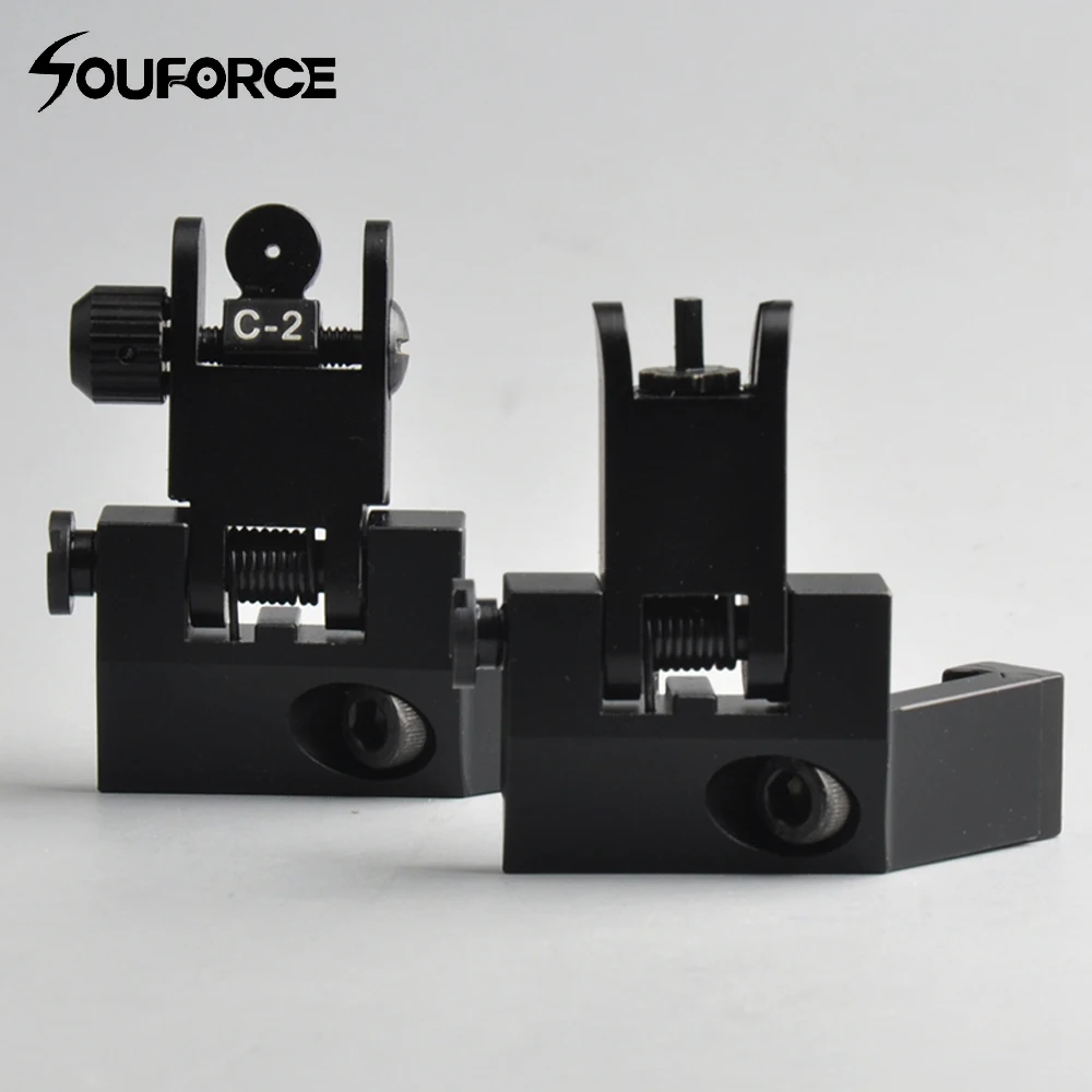 

45 Degree Off Front Rear Set BUIS Flip Up Back Up Side Iron Sight Fit 20mm Rail