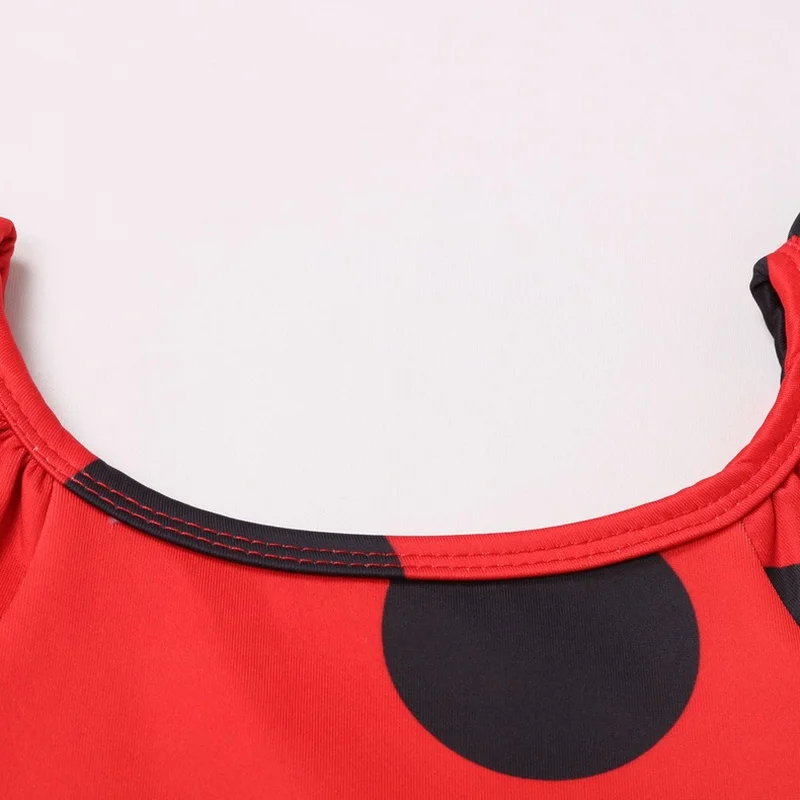 Kids Dress for Girls Summer Toddler Ladybug Dress Red Dot Petal Sleeve Birthday Party Princess Dress Lady bug Baby Girl Clothes