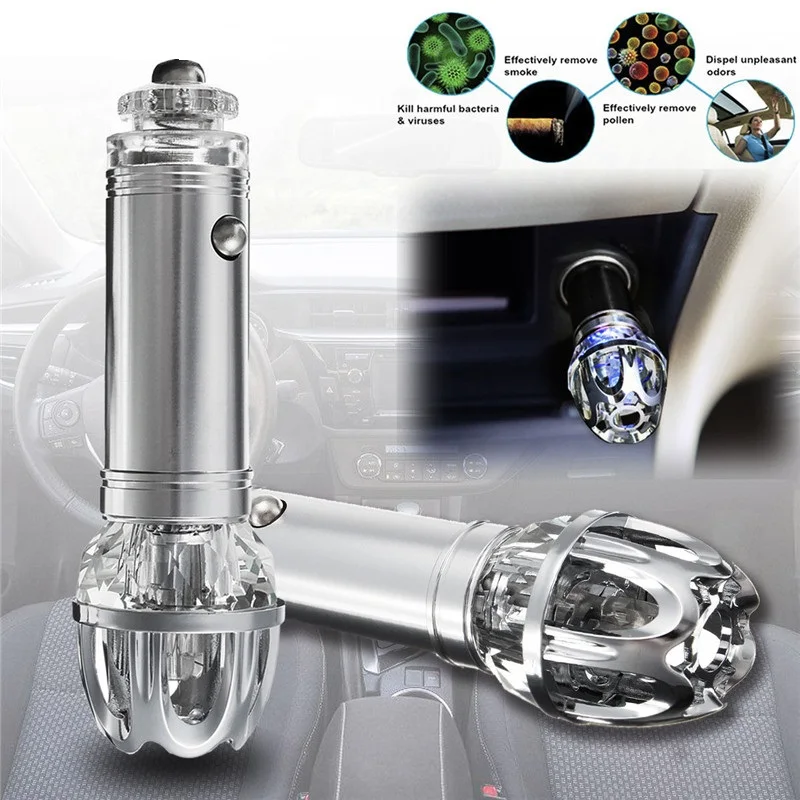 Auto Air Purifier Ionizer Remove Cigarettes Smoke Smell Purifier Air Cleaner Car Ionic Air Freshener and Odor Eliminator (4)
