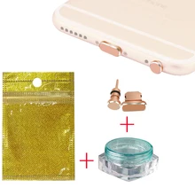 Металлический 3,5 мм разъем для наушников и порт для зарядки для iPhone для Android Пылезащитная заглушка для наушников