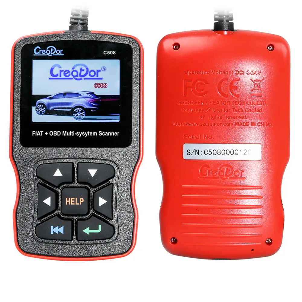 Мультисистема сканера Creator C508 OBDII/EOBD для FIAT/Alfa/Abrath/Lancia подушка безопасности/ABS|airbag