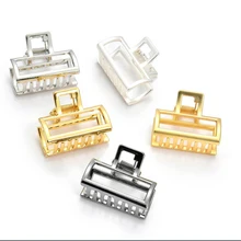 Квадратный Для женщин металлическая Современная стильная волос заколки-крабы для волос резинка для формирования хвостика Make UP мытья волос инструмент для укладки волос аксессуары