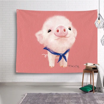 

3D Creative Animal Printed Tapestry Wall Hanging Cute Cats Dogs Series Pattern Polyester Tapestry Mural Wall Art Yoga Mat