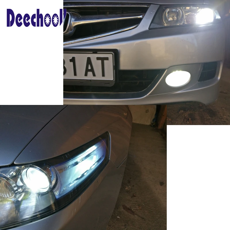 Автомобильные светодиодные лампы deechooll 2 шт. для BMW 325 328 335i e90 H11 H8 50 Вт 16SMD