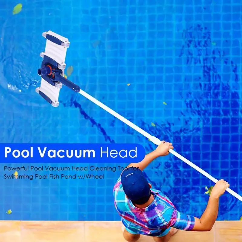 

Pool Vacuum Head Manual Cleaning Tool for Swimming Pool Pond w/Side Brush
