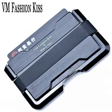 VM FASHION KISS 2018 Aviation Aluminum PU RFID Security Thin Metal Card Wallet Mini font b