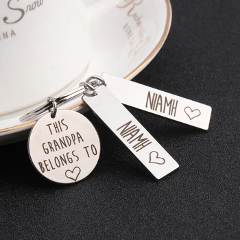 

Round Keychain Hand Stamped This Grandpa Belongs To Personalized Name Key Fobs For Grandpa Trendy Gift Charm Key Ring