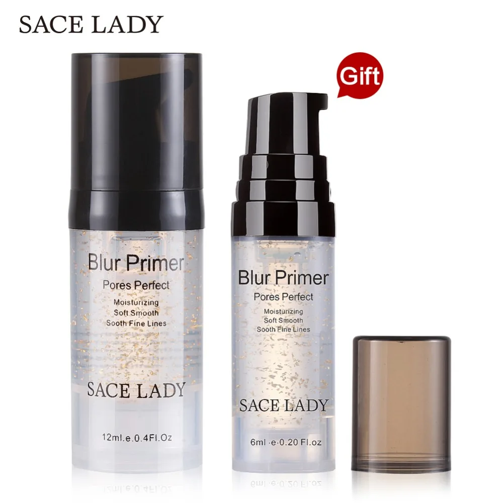 

Buy 1 Get 1 Gift SACE LADY Face Primer Makeup 24K Gold Oil Control Matte Make Up Base Liquid Cream Pores Primer Brand Cosmetic